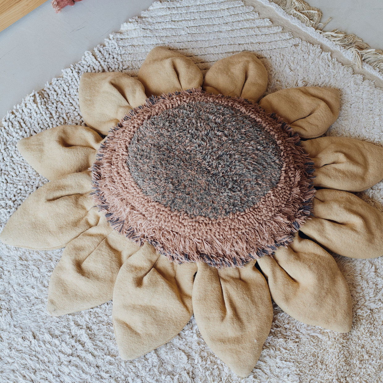 Lorena Canals Sunflower Floor Cushion.
