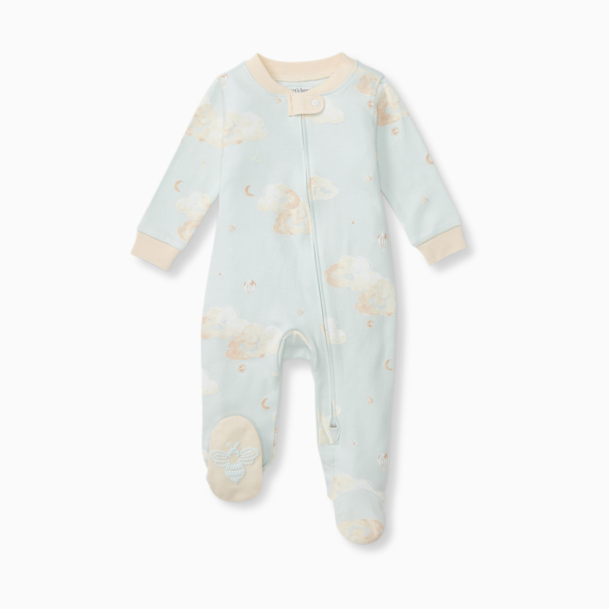 Burt's Bees Baby Organic Sleep & Play Footie Pajamas - Good Night Sky, Newborn.