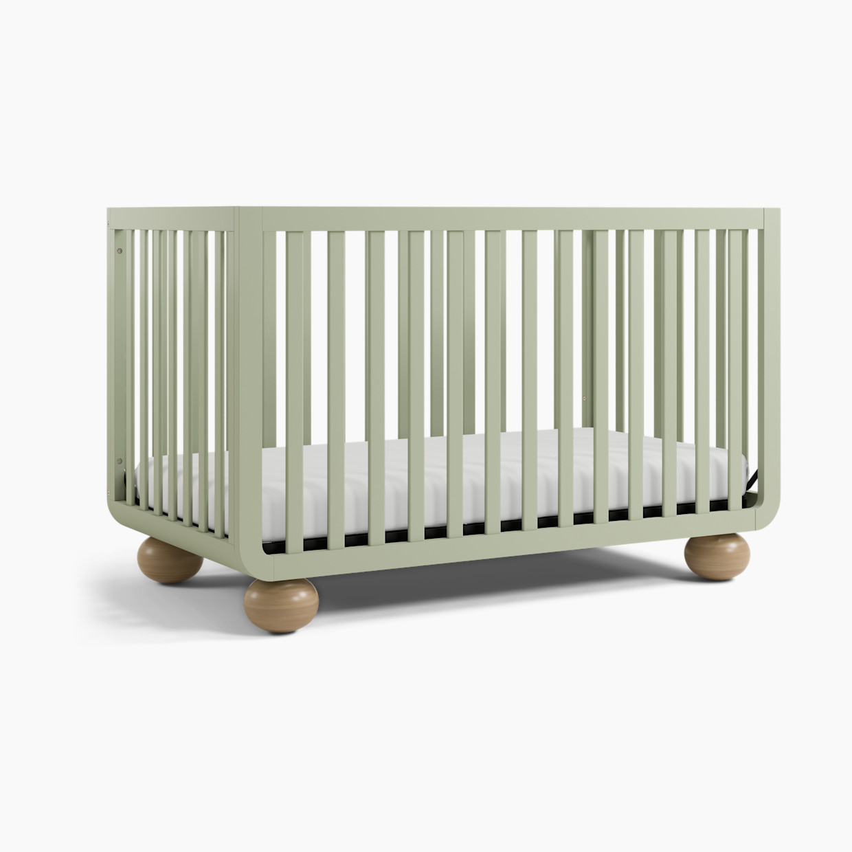 Storkcraft Amalfi Deluxe 5-in-1 Convertible Crib - Sage With Driftwood.