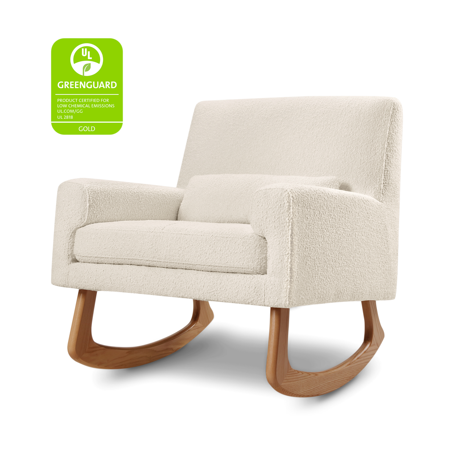 Nursery Works Sleepytime Rocker - Ivory Boucle/Light Legs.