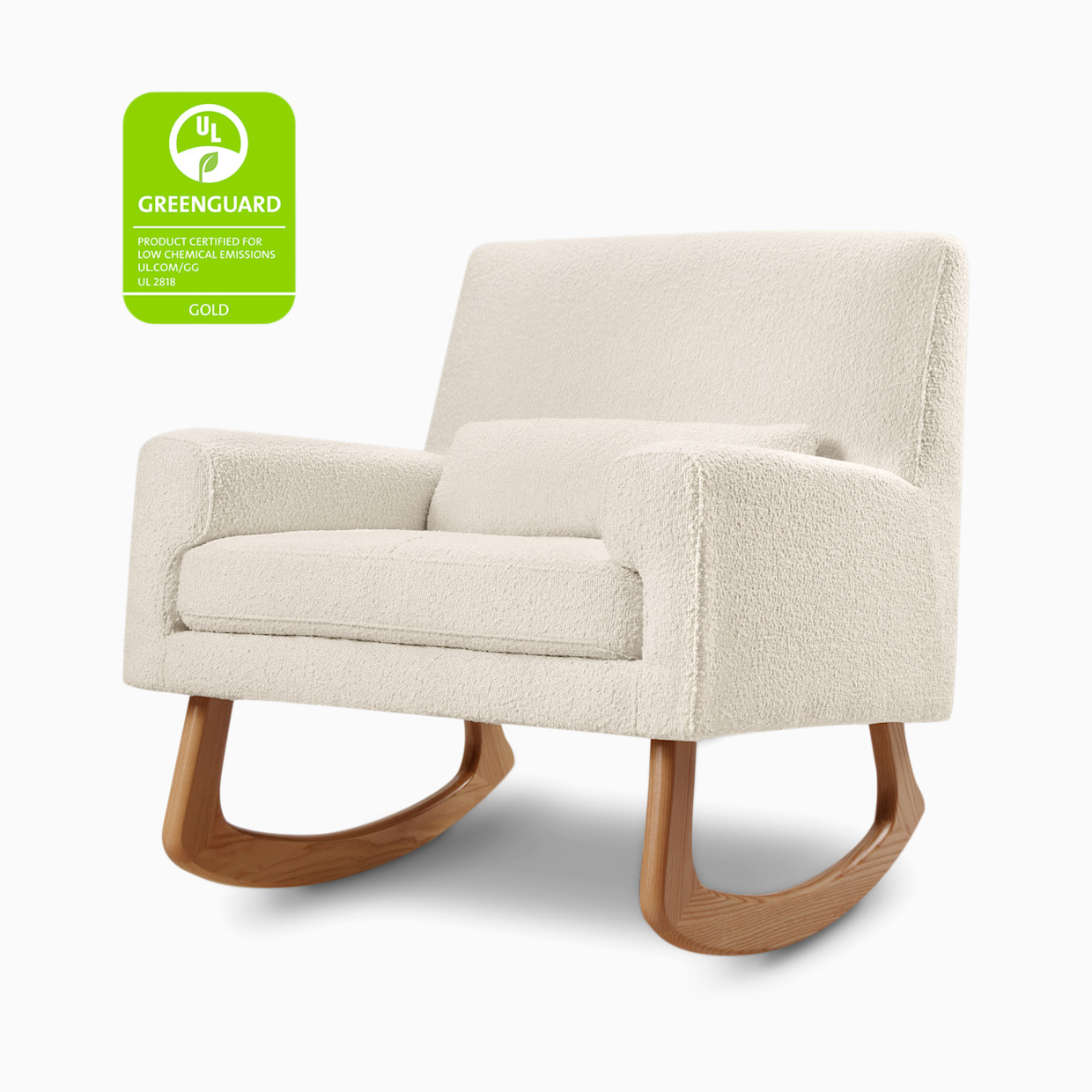 Nursery Works Sleepytime Rocker - Ivory Boucle/Light Legs.