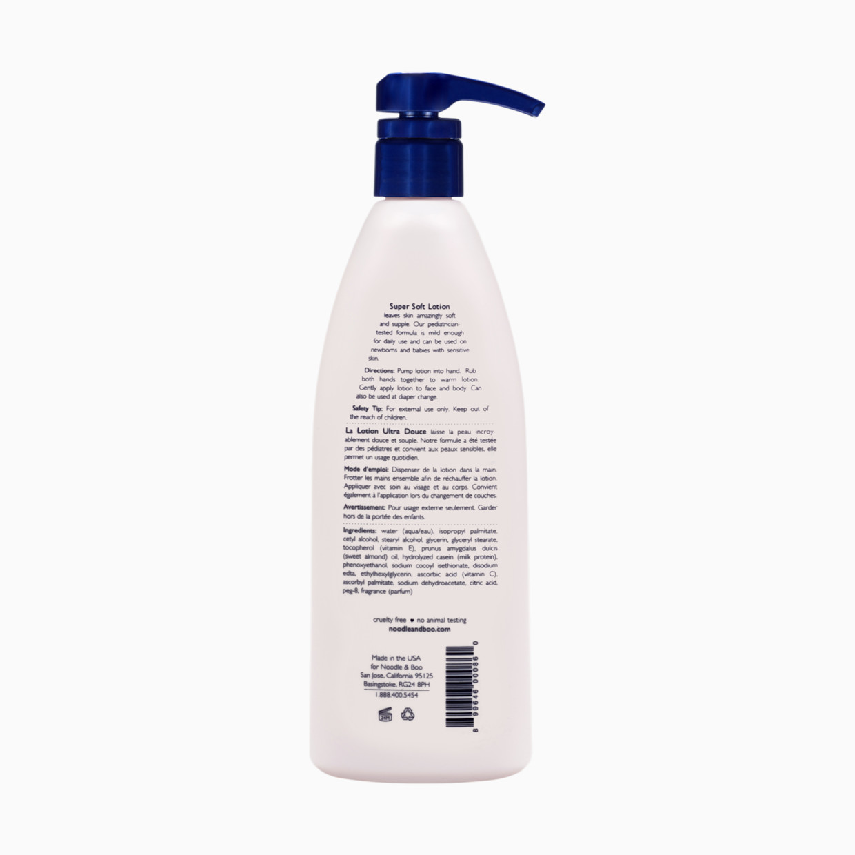 Noodle & Boo Super Soft Lotion - Crème Douce, 16 Oz.