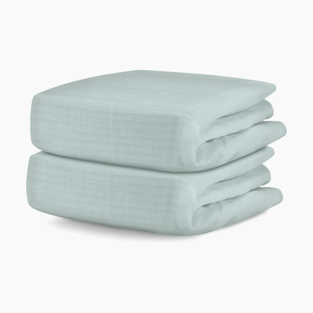 Newton Baby 2-Pack Organic Cotton Breathable Mini Crib Sheets - Sage.