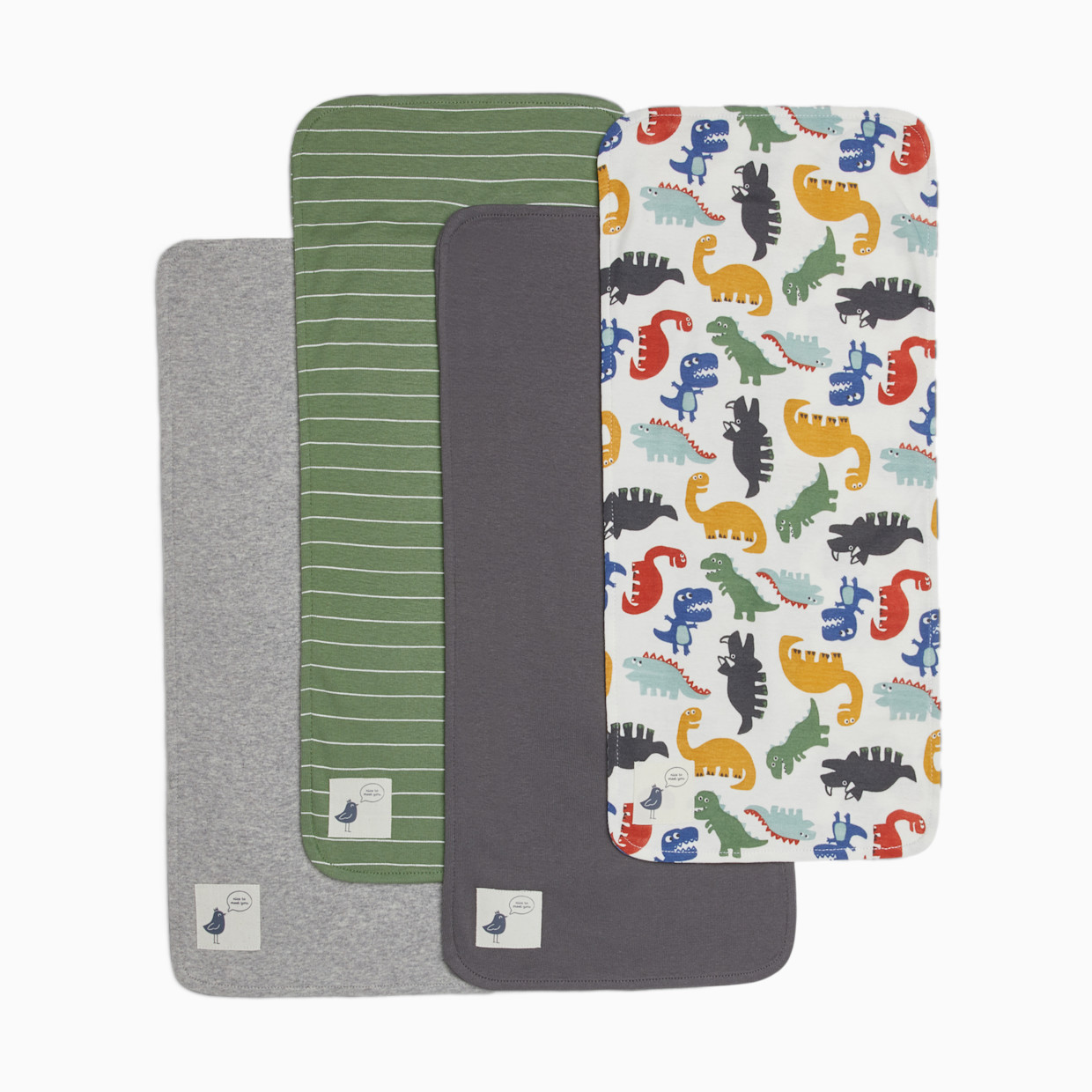 Small Story Burp Cloth (4 Pack) - Dinos Multi.