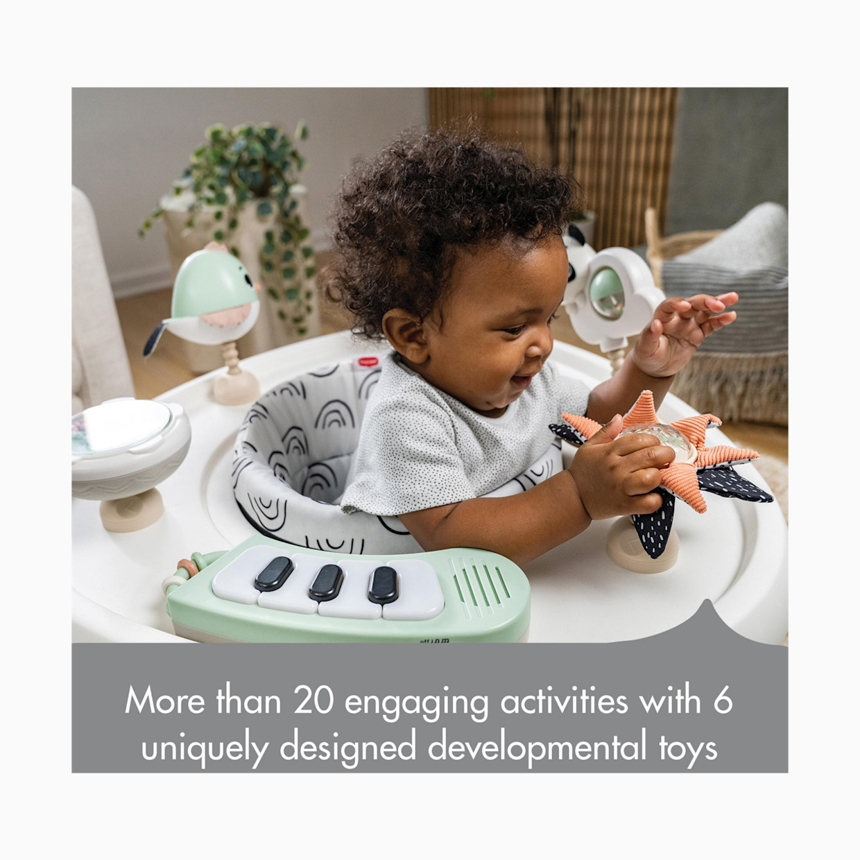 Tiny Love 5-in-1 Stationary Activity Center - Black & White.