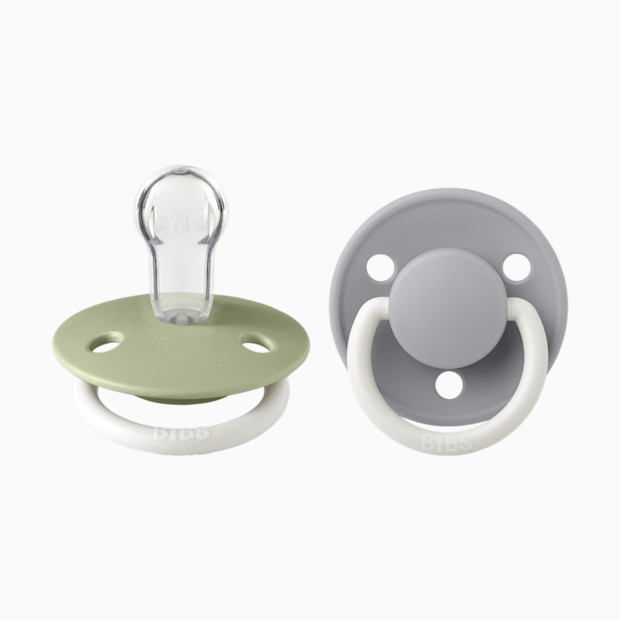 BIBS De Lux Glow-in-the-Dark Silicone Pacifier (2 Pack).