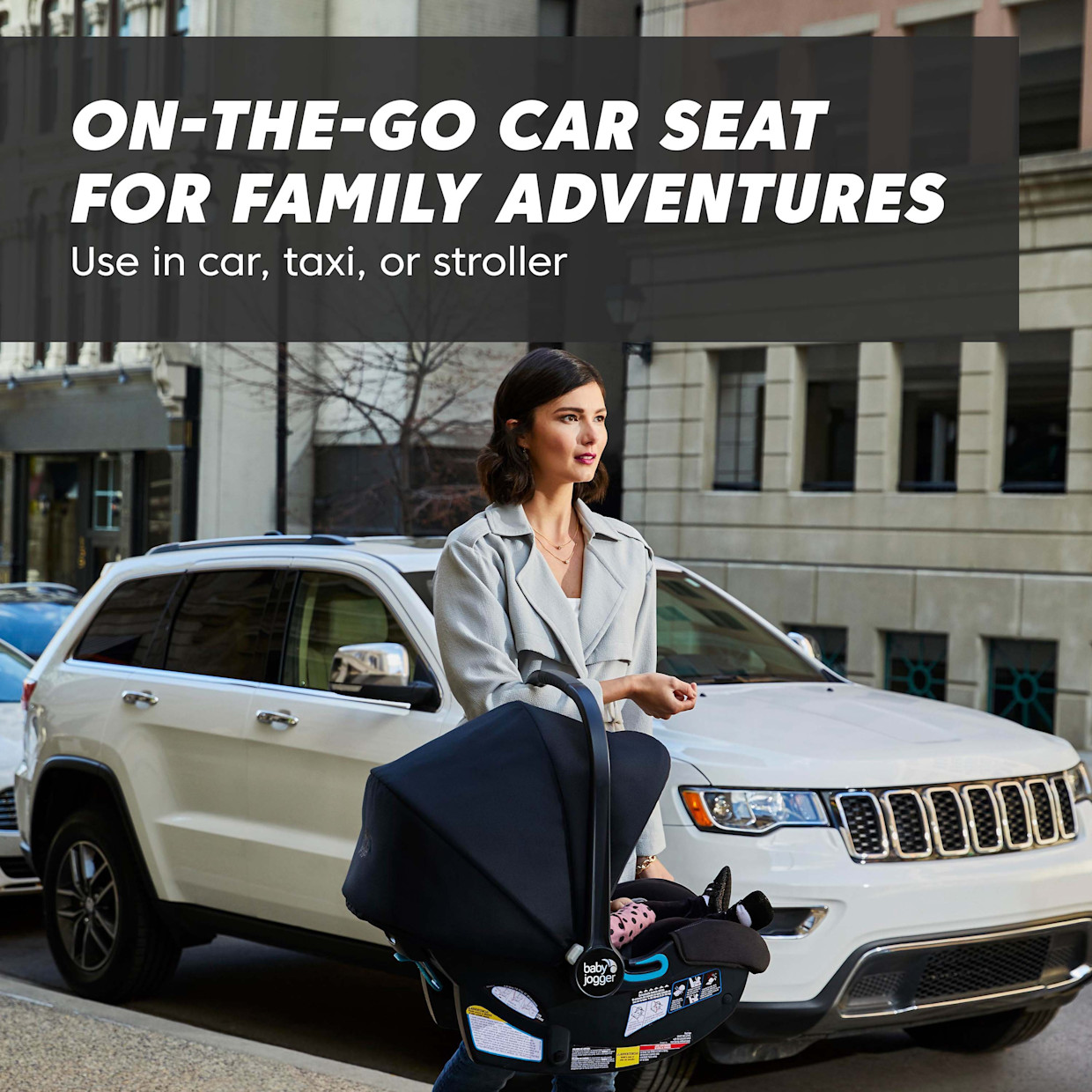 Baby Jogger City GO 2 Infant Car Seat - Harbor Grey.