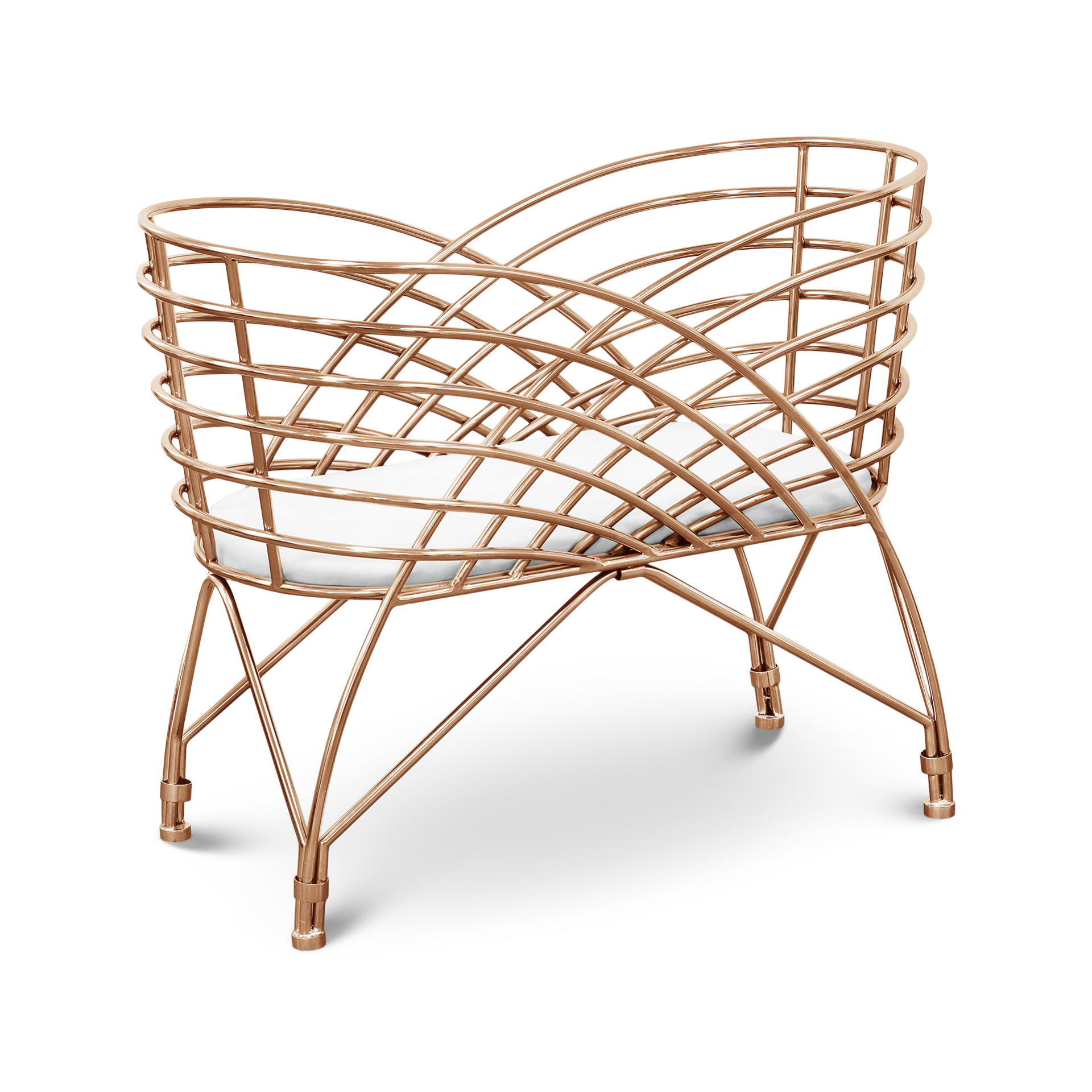 Nursery Works Aura Metal Bassinet - Rose Gold.