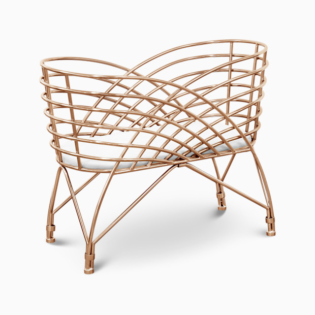 Nursery Works Aura Metal Bassinet - Rose Gold.