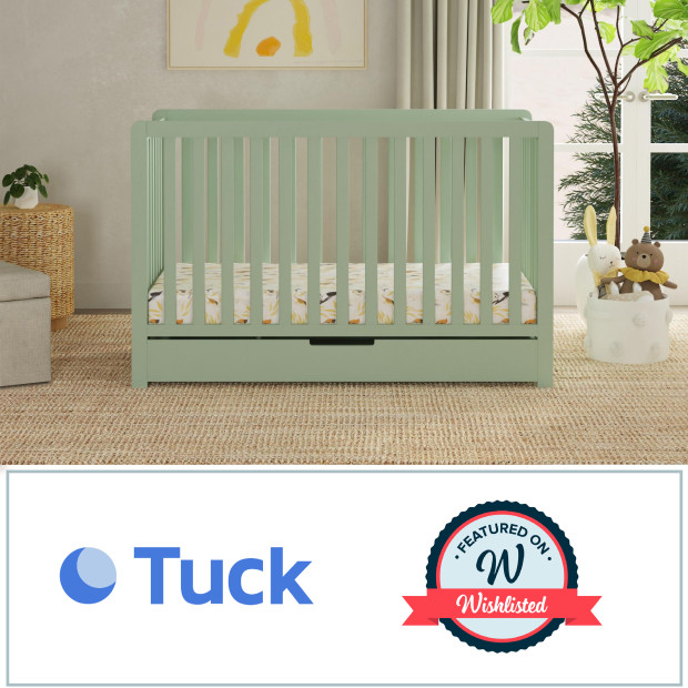 Carter's by DaVinci Colby 4-in-1 Convertible Crib with Trundle Drawer - Light Sage.