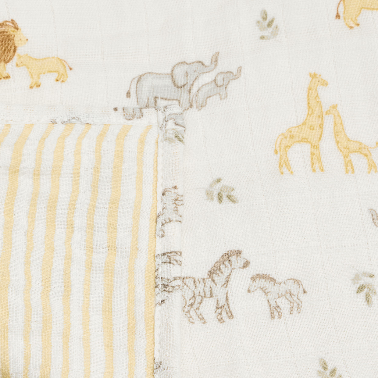 Tiny Kind Organic Cotton Muslin Blanket - Safari Adventure.