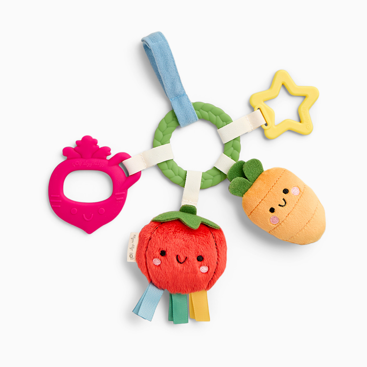 Itzy Ritzy Bitzy Busy Ring Teething Activity Toy - Veggie.