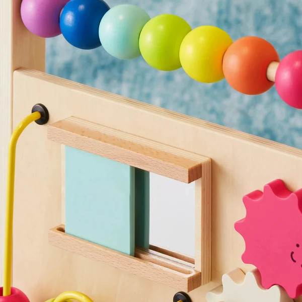 Tiny Land Premium Natural Wooden Activity Walker.