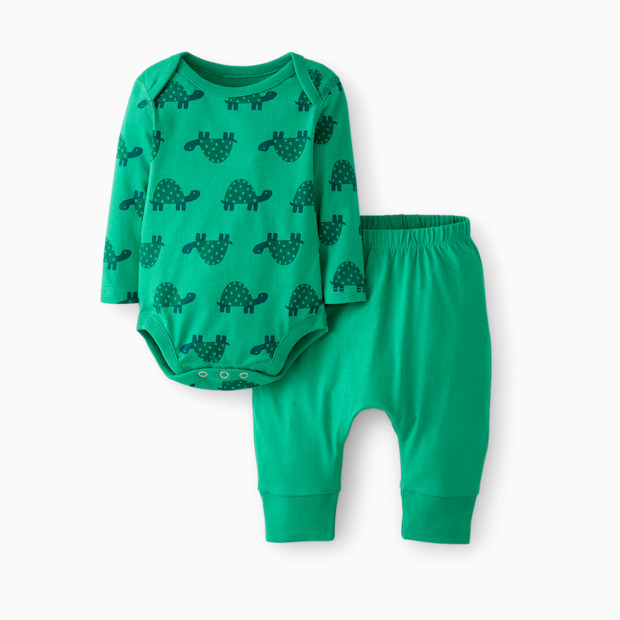 Hanna Andersson Baby Wiggle Set in Turtles On Green Size 3-6 M