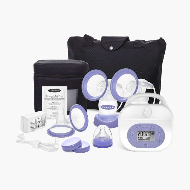 Lansinoh Smartpump 2.0 Breast Pump with Tote Bag & Accessories.