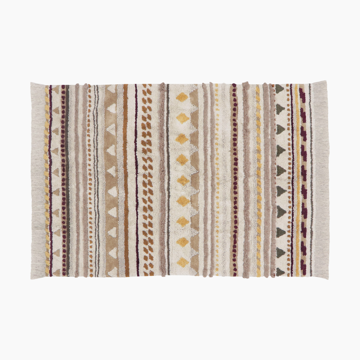 Lorena Canals Nomad Sistan Washable Rug - Natural Multi, 4' 7" X 6' 7".