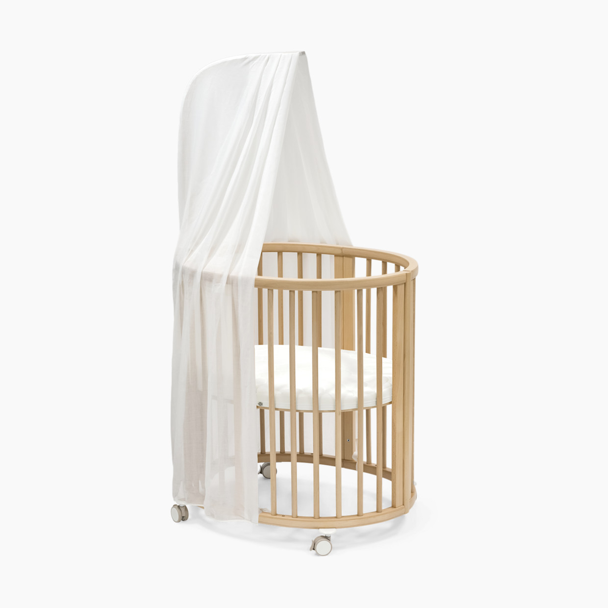 Stokke Sleepi3-in-1 Convertible Crib with Mattresses and Extension Kit - Natural/White.