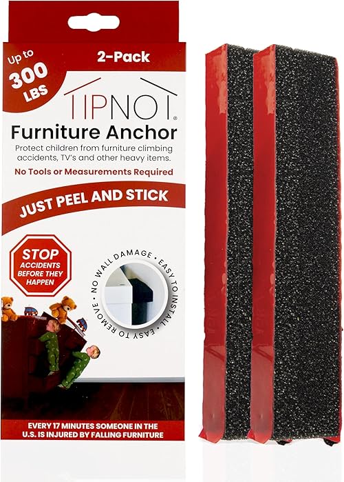 Tipnot Adhesive Furniture Anchor (2-Pack).