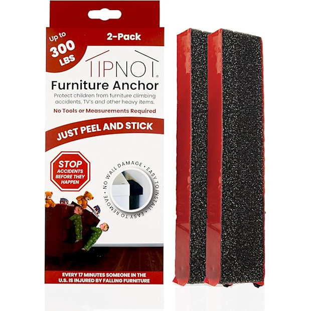 Tipnot Adhesive Furniture Anchor (2-Pack).