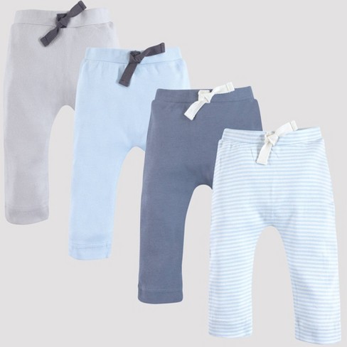 Touched by Nature Baby Harem Organic Cotton Pull-On Pants (4pk) - light blue/gray - $21.99.