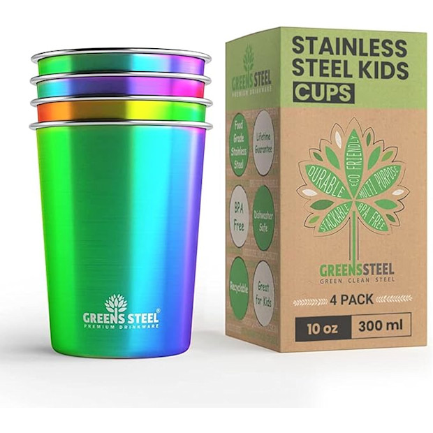 Greens Steel Stainless Steel Cups 10oz Tumbler.
