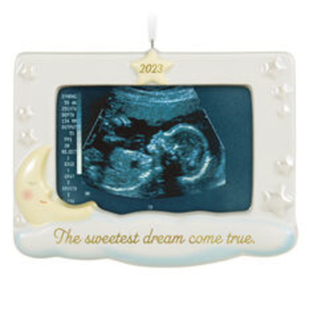 Hallmark 'Sweetest Dream Come True' 2023 Ultrasound Frame Ornament.
