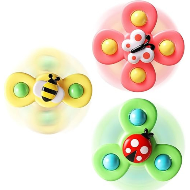 ALASOU Suction Cup Spinner Toys (3-Pack).