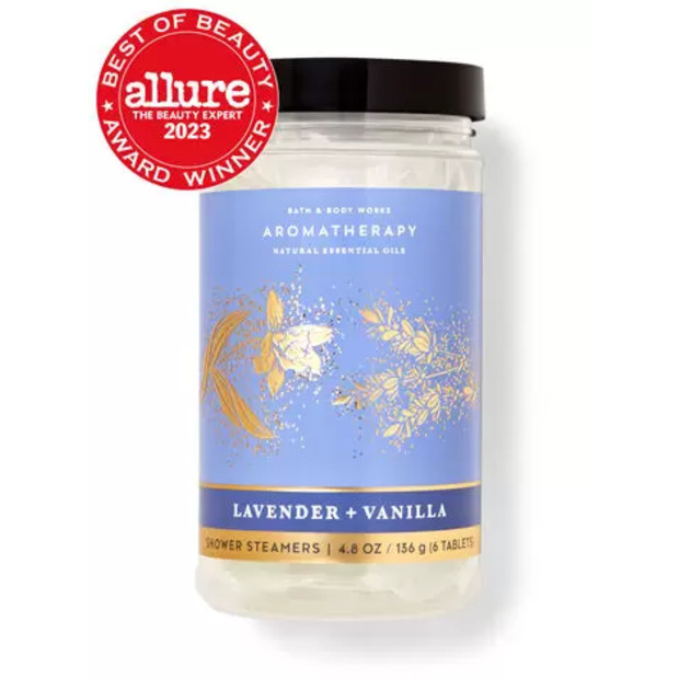 Bath & Body Works Lavender Vanilla Shower Steamers.