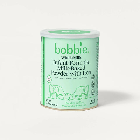 Bobbie Grass-fed Whole Milk Infant Formula.