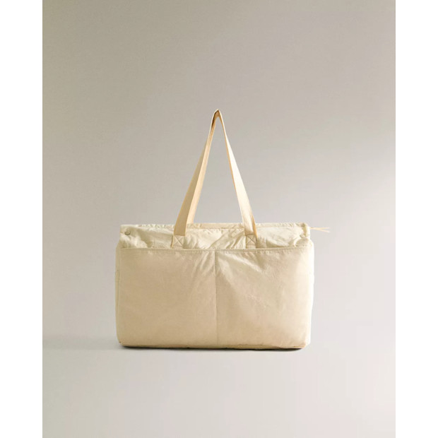 Zara Home Butter Yellow Floral Diaper Bag.