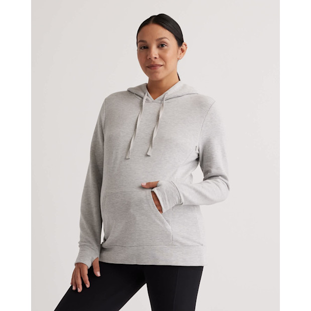 Quince SuperSoft Fleece Maternity & Nursing Hoodie.