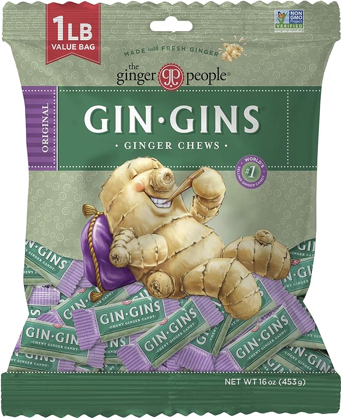 The Ginger People GIN GINS Original Ginger Chews.
