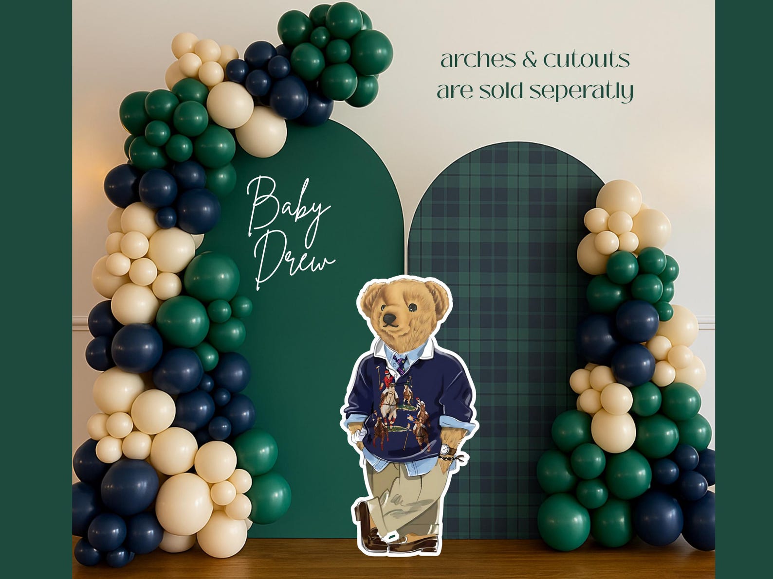 Teddy Bear-Inspired Balloon Garland Kit.