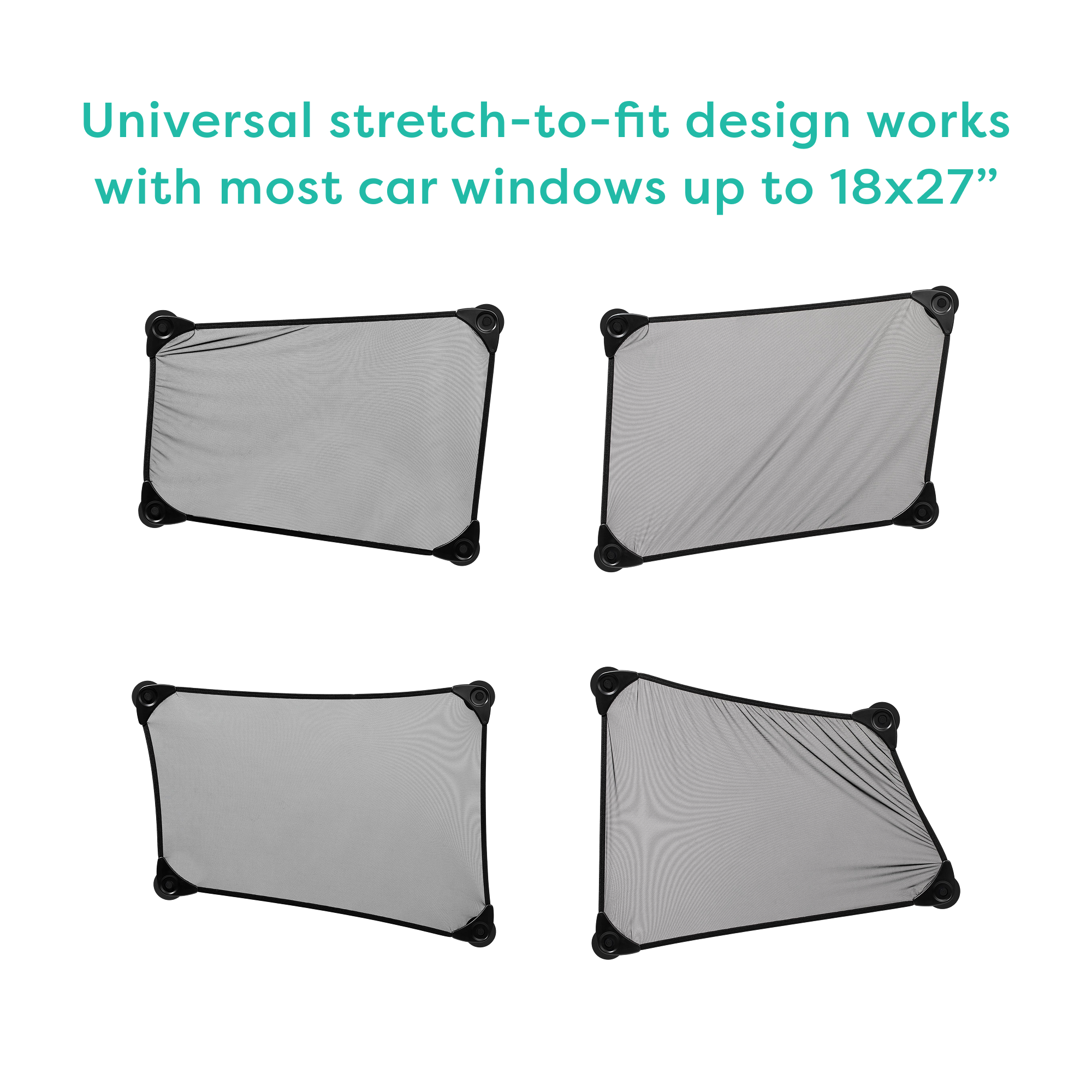 Sprucely Car Stretch Shades - Black.