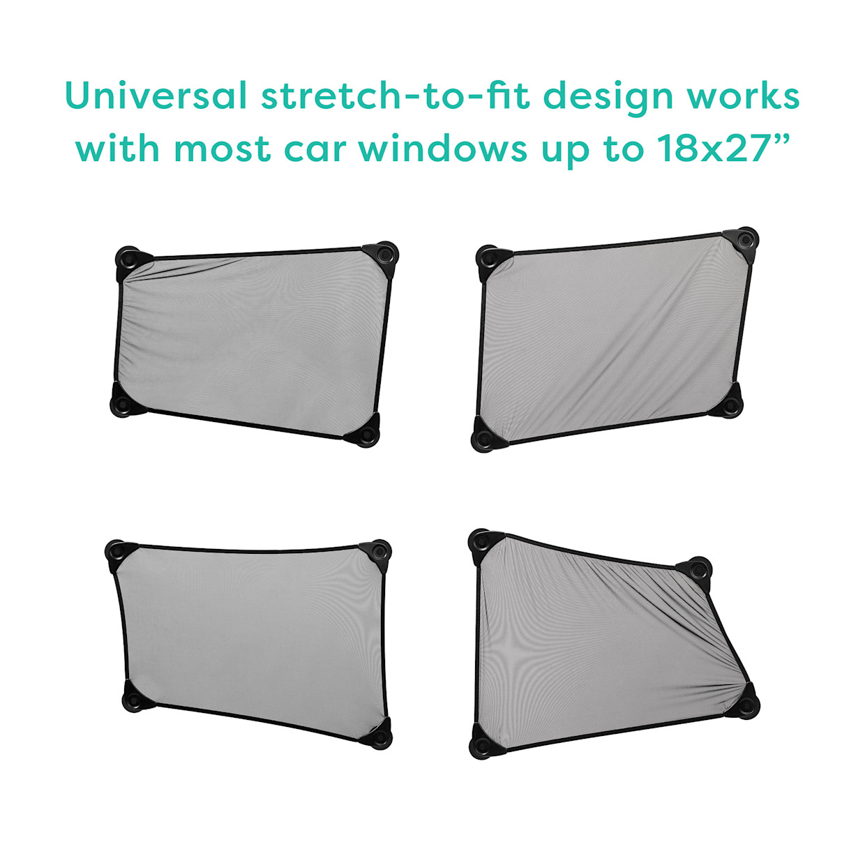 Sprucely Car Stretch Shades - Black.