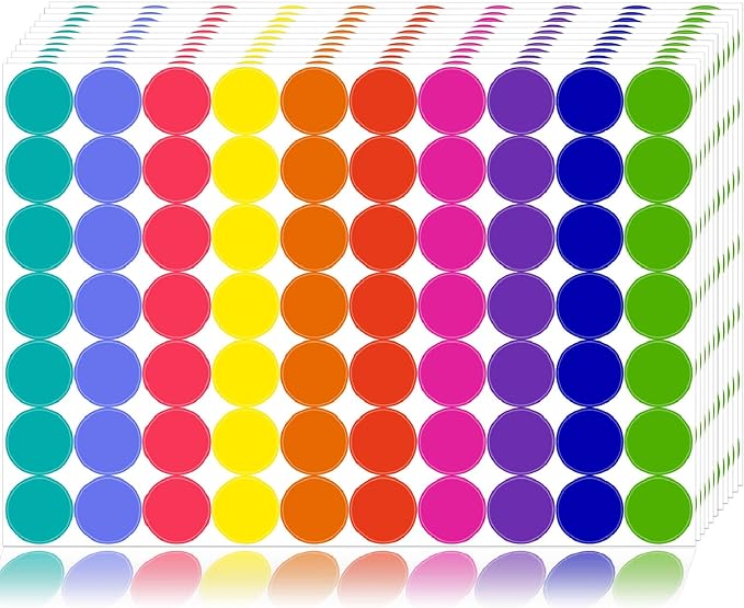 Dreecy Colored Dot Stickers.
