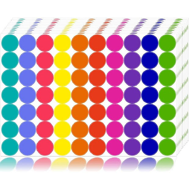 Dreecy Colored Dot Stickers.