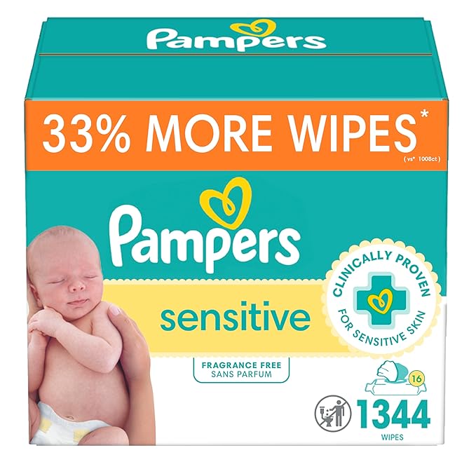 Pampers Sensitive Baby Wipes.