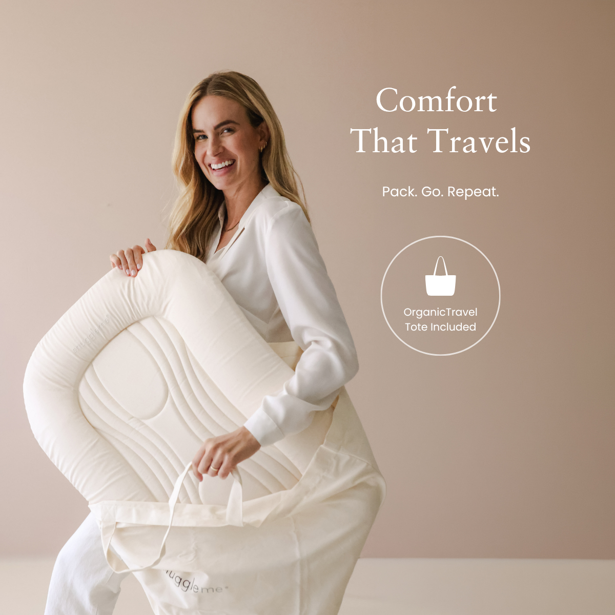 Snuggle Me Organic Lounger Wave - Slate.