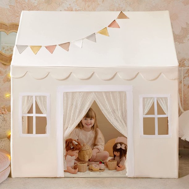 Tiny Land Play Tent with Padded Mat & LED Lights.
