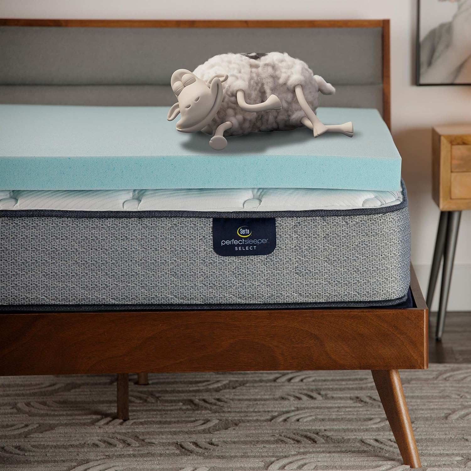 ThermaGel Cooling Memory Foam Mattress Topper.