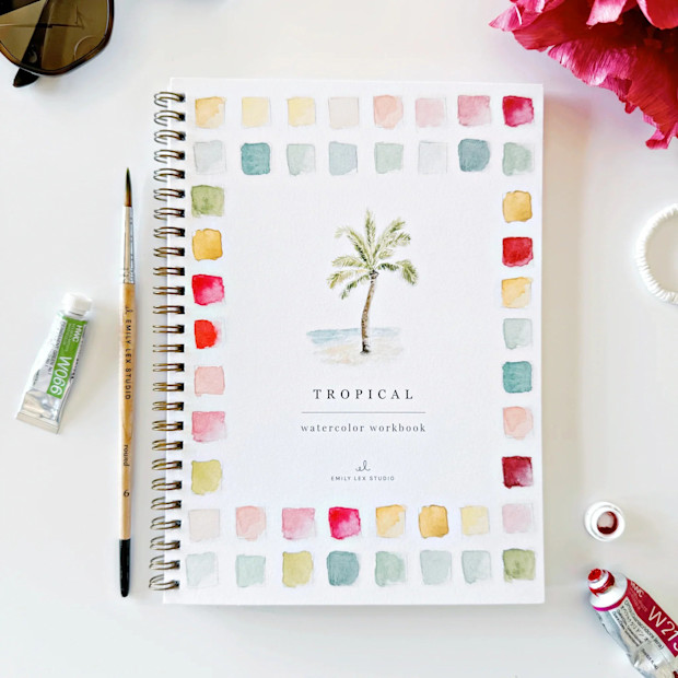 Emily Lex Studio Tropical Watercolor Workbook.