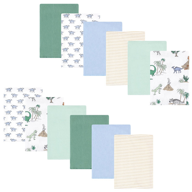 Luvable Friends Hudson Baby Flannel Burp Cloths 12pk.