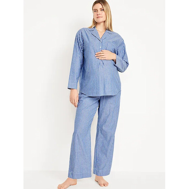 Old Navy Maternity Poplin Pajama Set.
