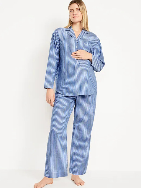 Blue Winter Maternity & Nursing Pajamas – Honey Bao