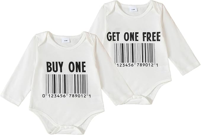 Coyciu Buy One, Get One Free Barcode Bodysuits Set.
