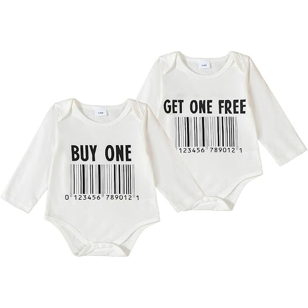 Coyciu Buy One, Get One Free Barcode Bodysuits Set.