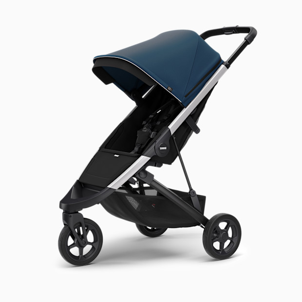 Thule Spring Stroller - Majolica Blue/Silver Frame.