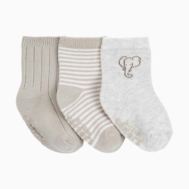 Carter's 3-Pack Socks - Grey, 0-3.