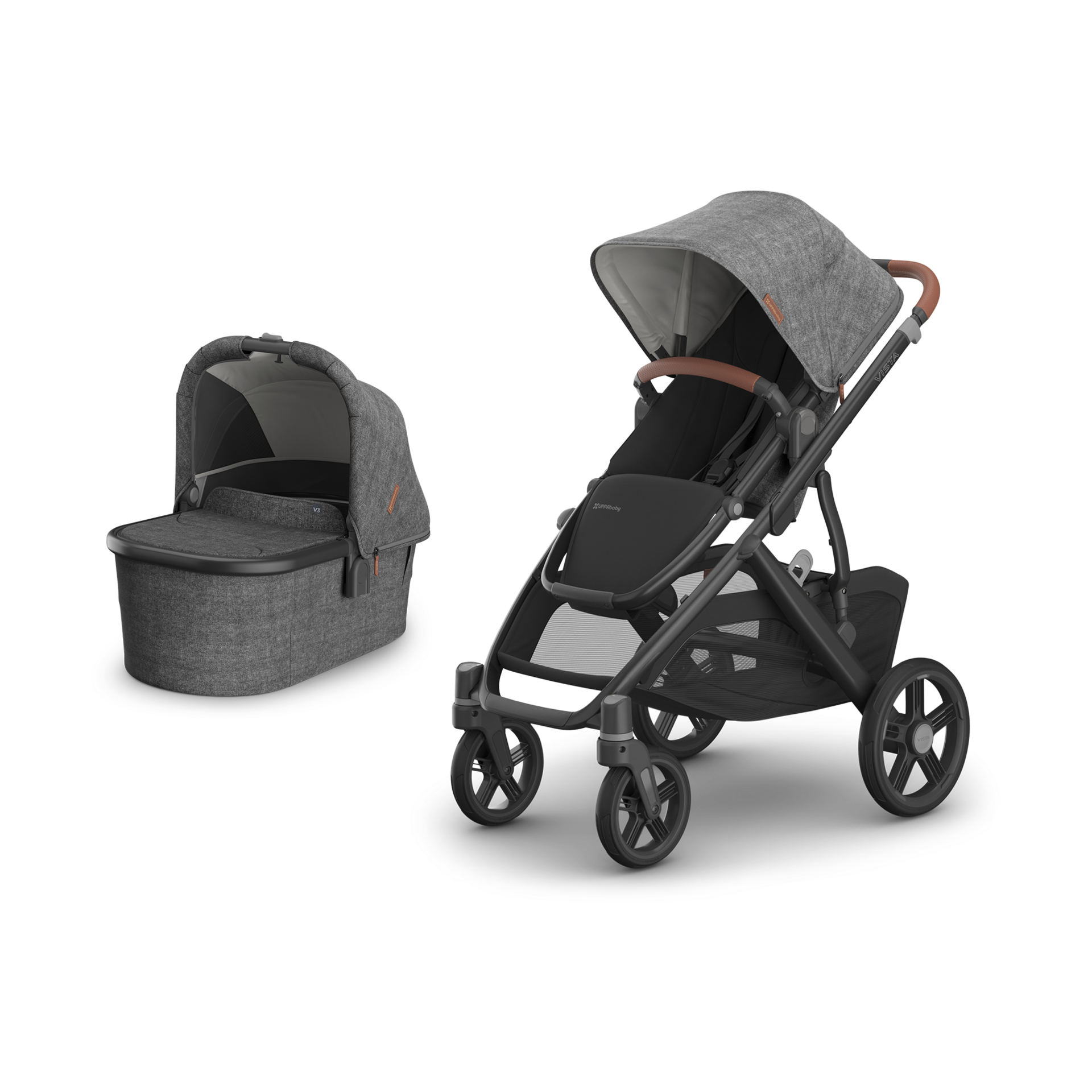 UPPAbaby Vista V3 Stroller & V3 Bassinet Bundle - Greyson.